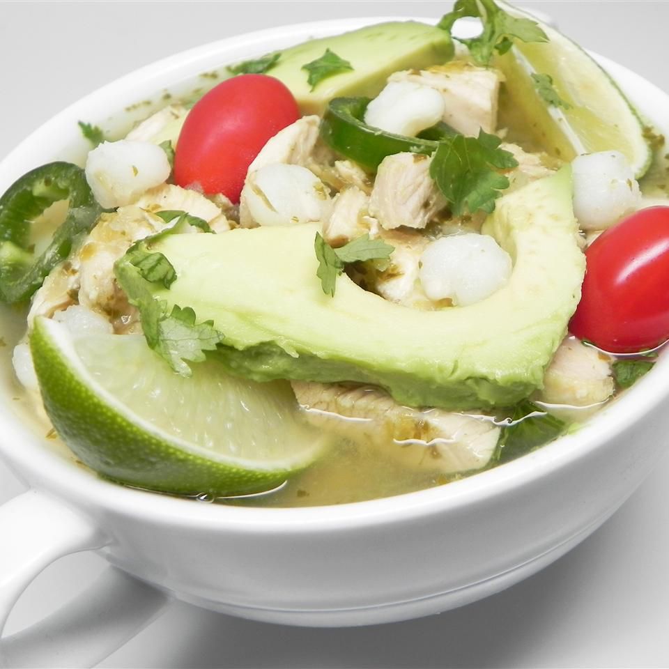 Chicken Verde Posole Soup