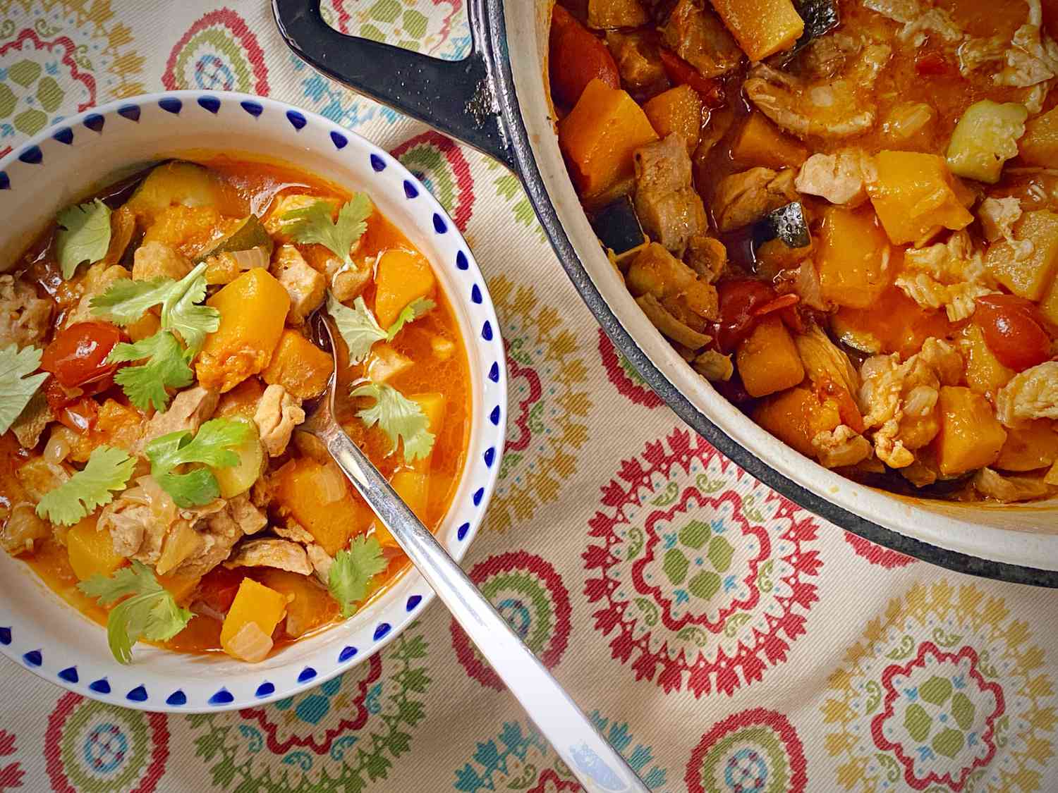 Chicken with Calabaza Squash