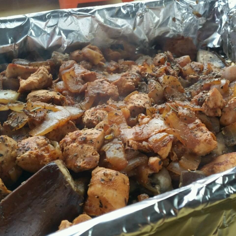 Chicken with Mediterranean Eggplant