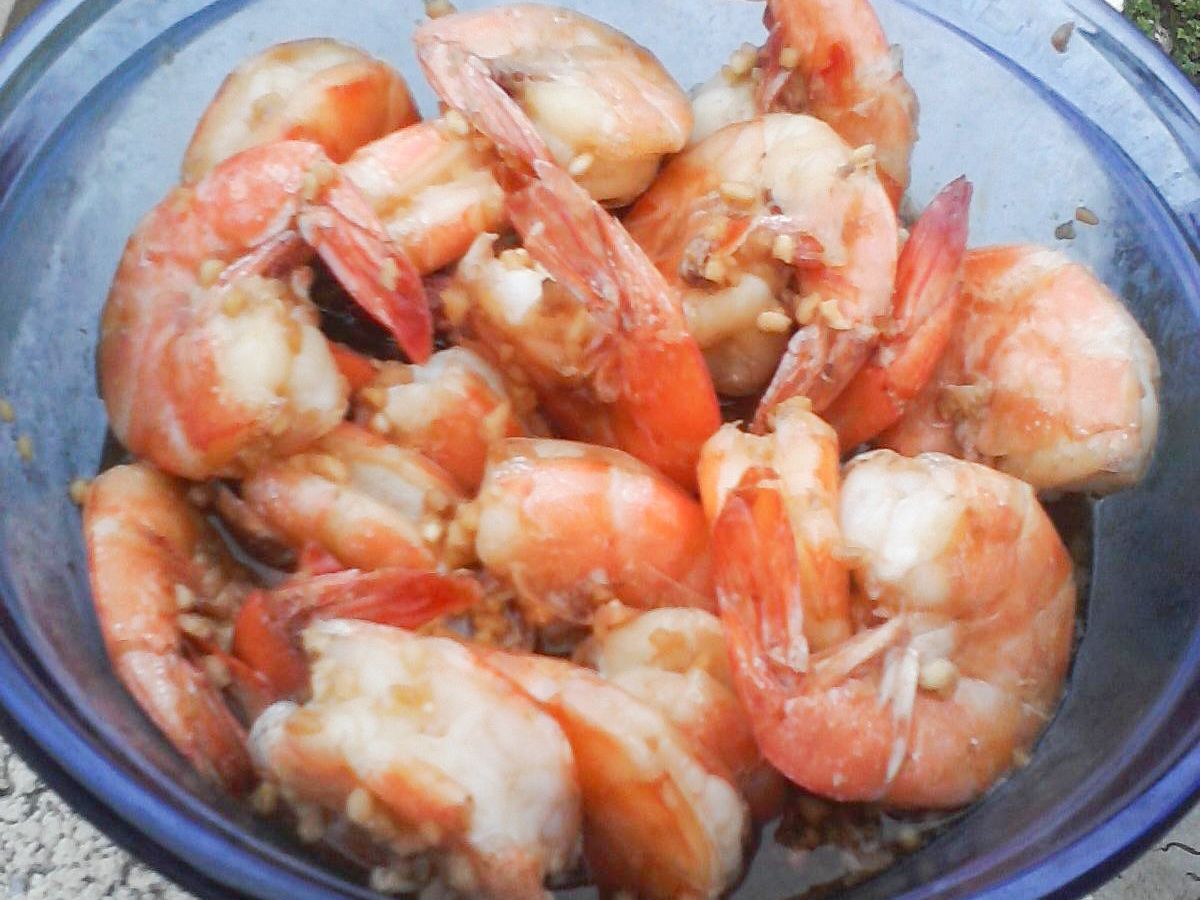 Chinese-Style Garlic Steamed Prawns