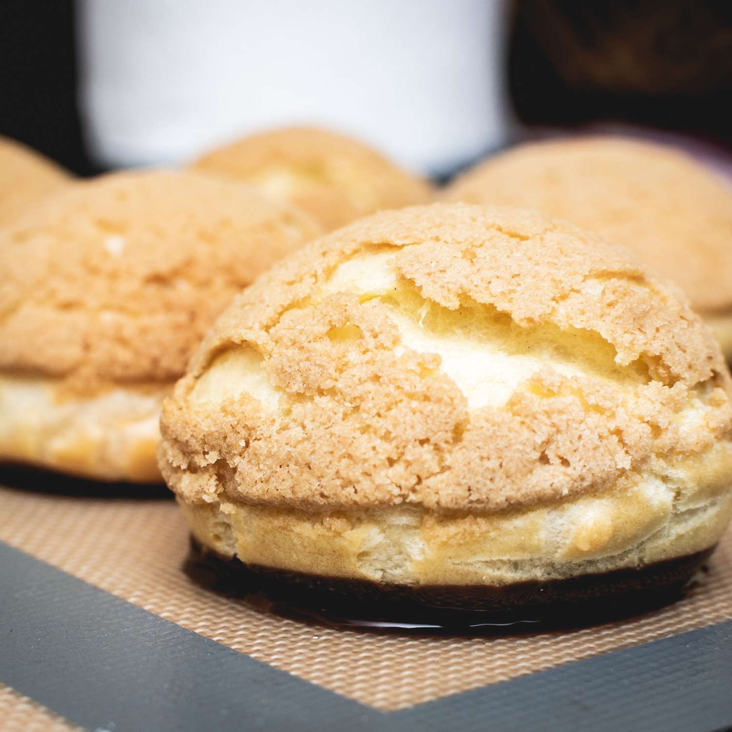 Chocolate Craquelin Buns