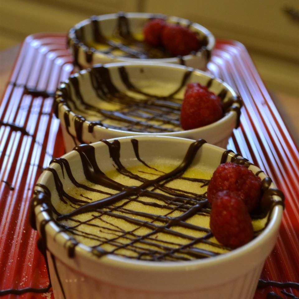 Chocolate Creme Brulee with Berries