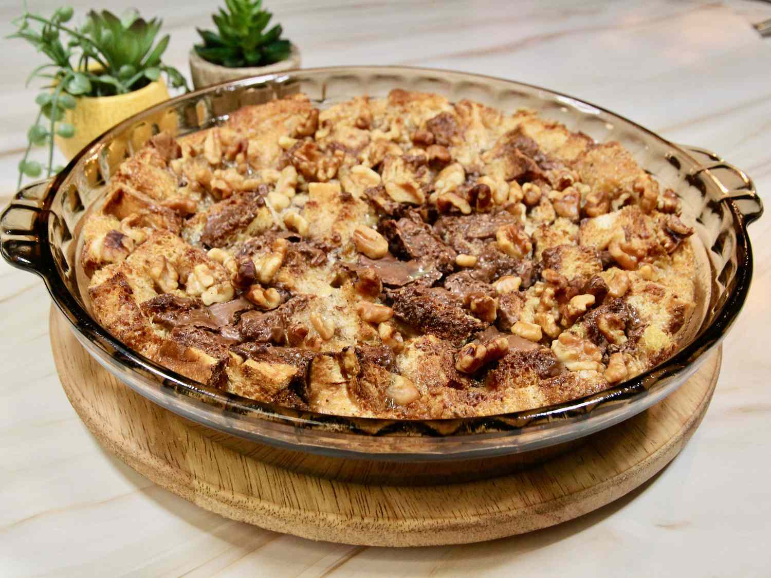 Chocolate Hazelnut Bread Pudding