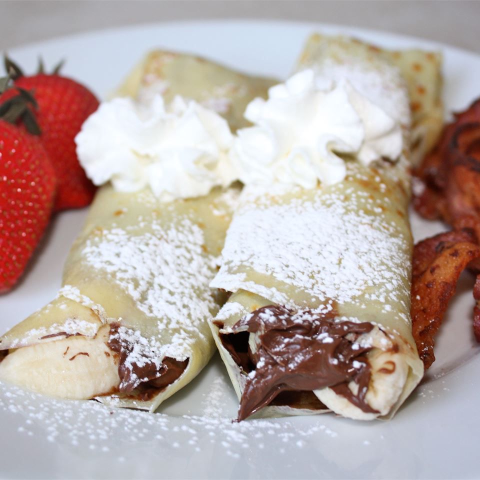 Chocolate Hazelnut Crepes with Fruit