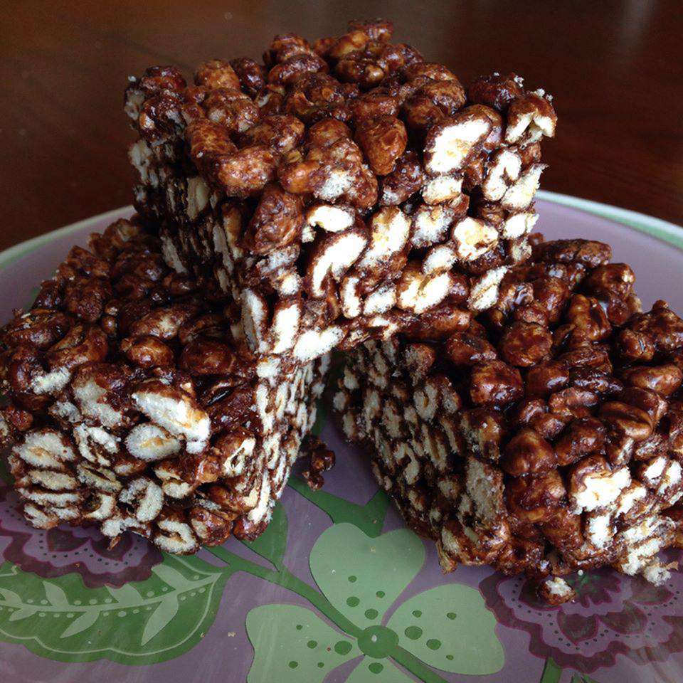 Chocolate Puffed Wheat Squares