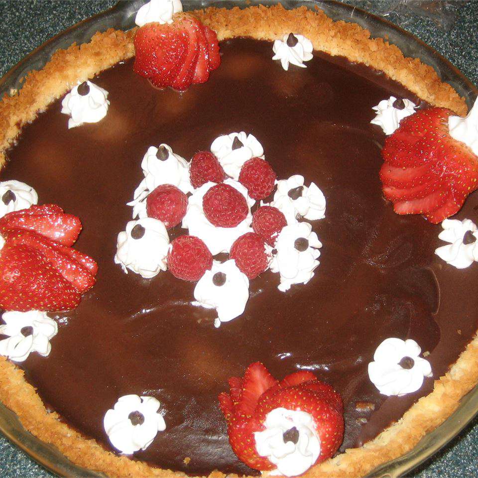 Chocolate Truffle Pie with Pecan Crust