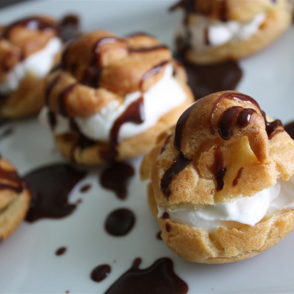 Chocolate Whipped Cream Puffs