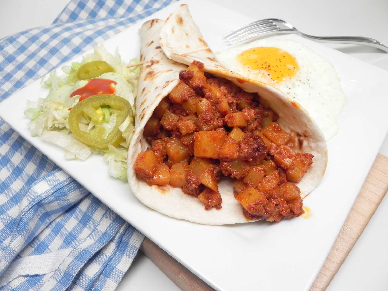 Chorizo and Potato Burritos