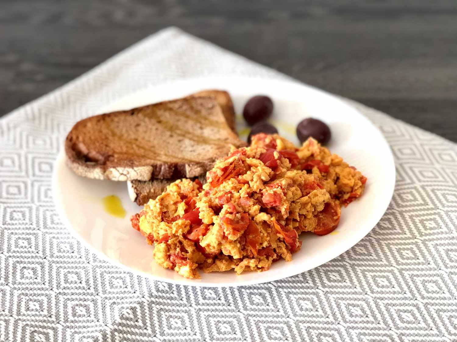 Chorizo Tomato Scrambled Eggs