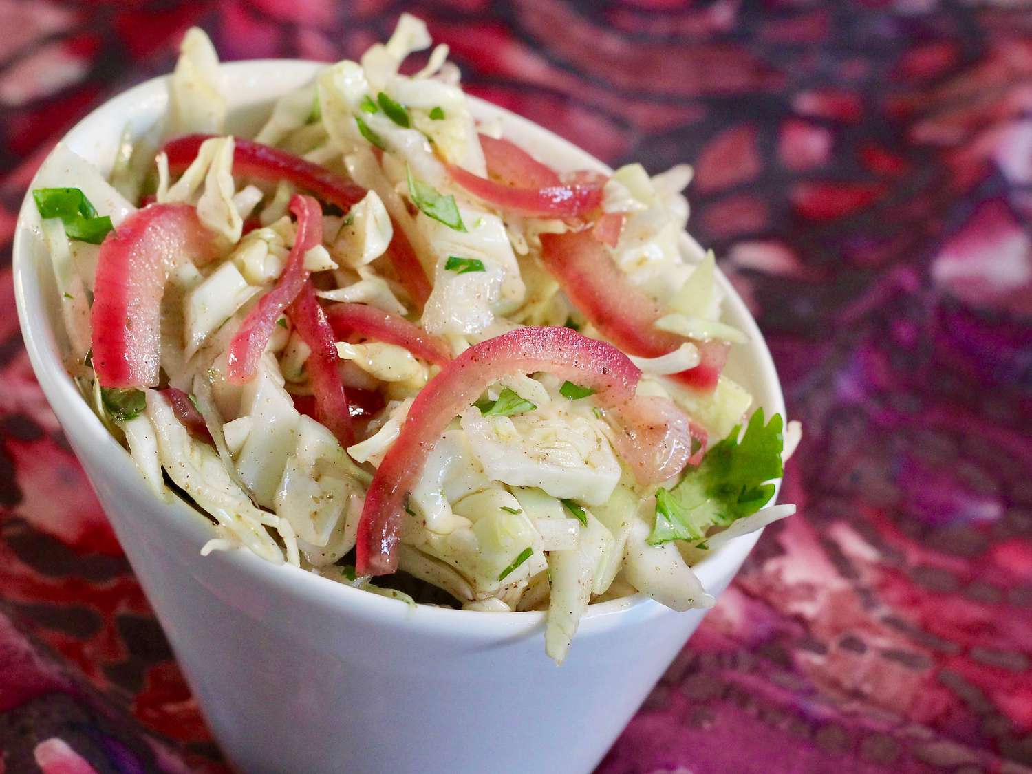 Cilantro Coleslaw with Pickled Onions