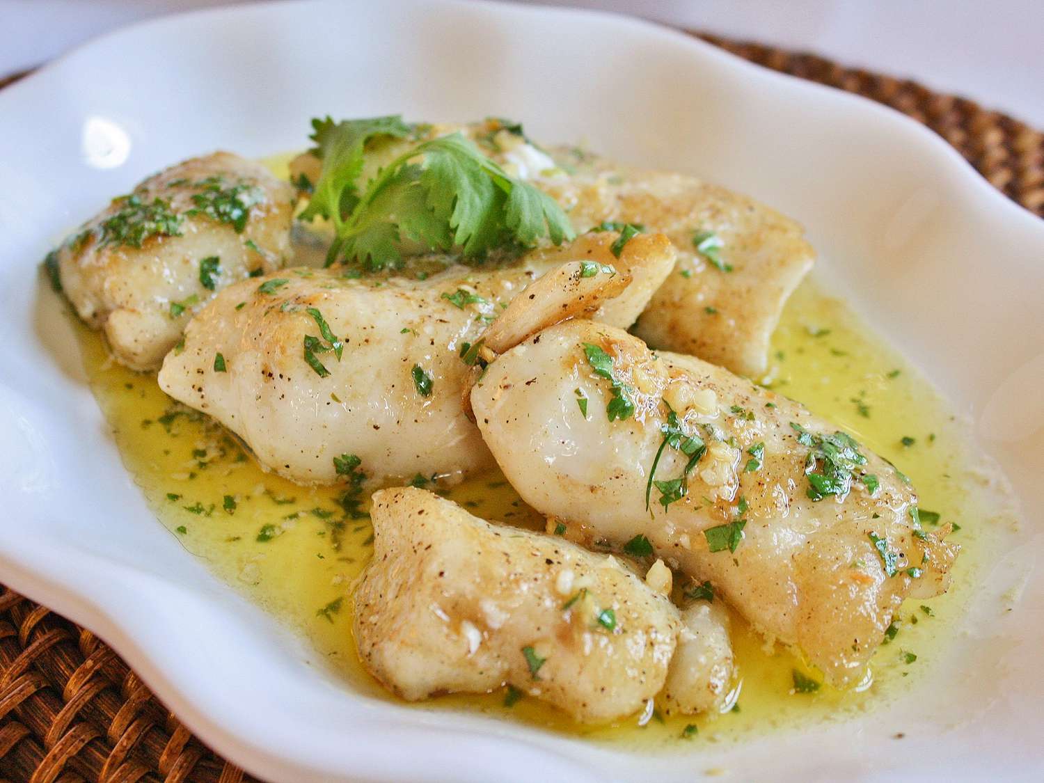 Cilantro Garlic Halibut