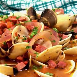 Clams with Chourico Sausage
