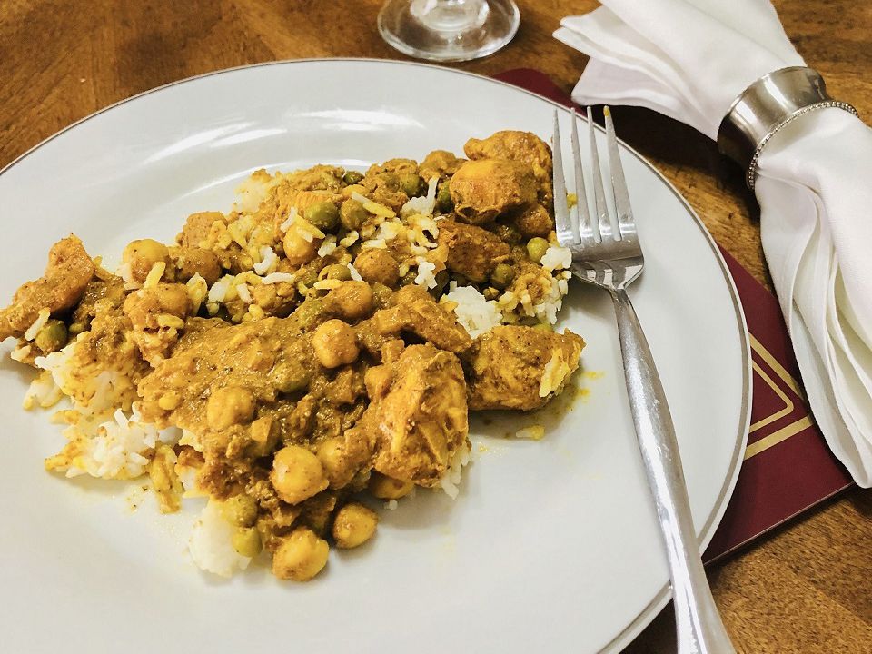 Coconut Curried Chicken Thighs