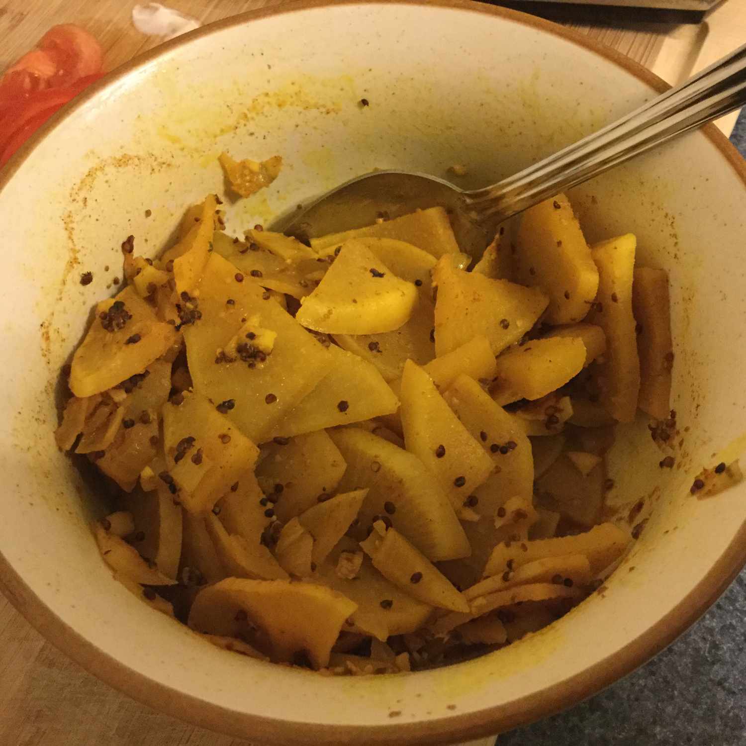 Coconut Turnips with Spices