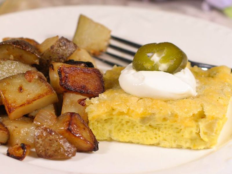 Cottage Cheese Green Chile Frittata