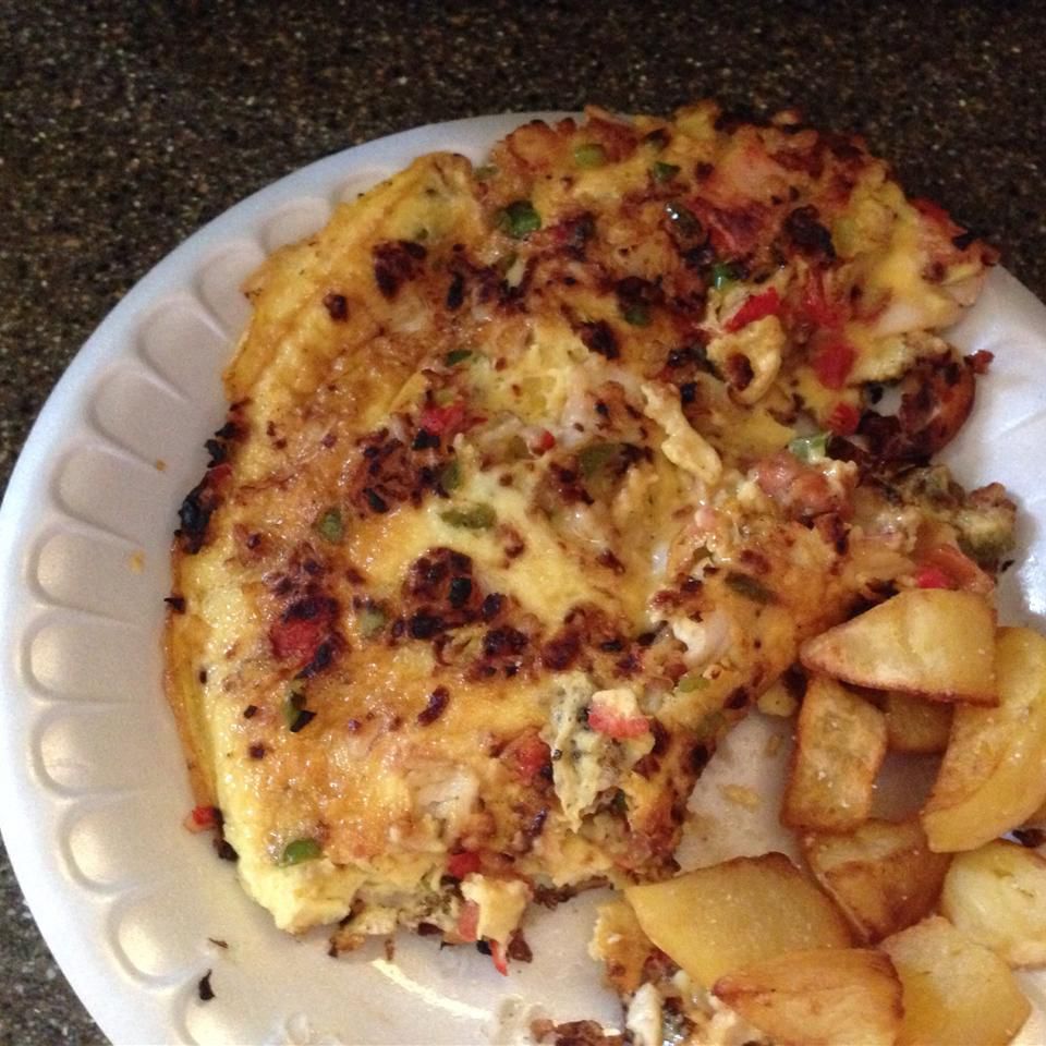 Crab and Veggie Omelet