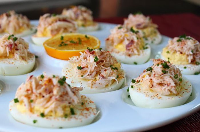 Crab Deviled Eggs