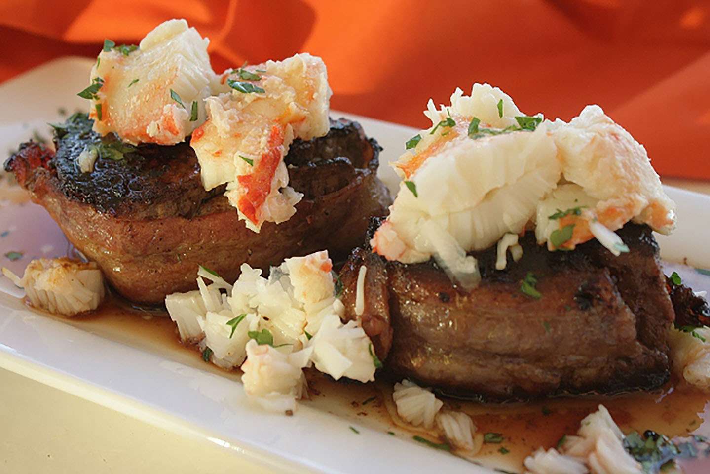 Crab Topped Beef Filets