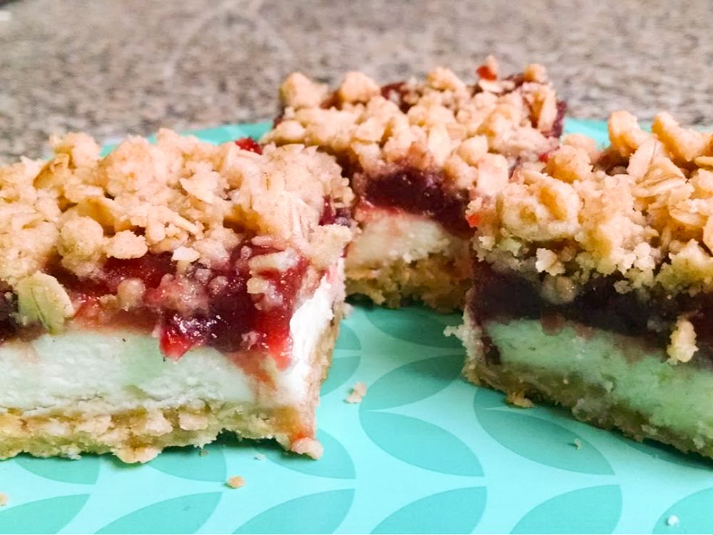Cranberry Lemon Cheesecake Bars