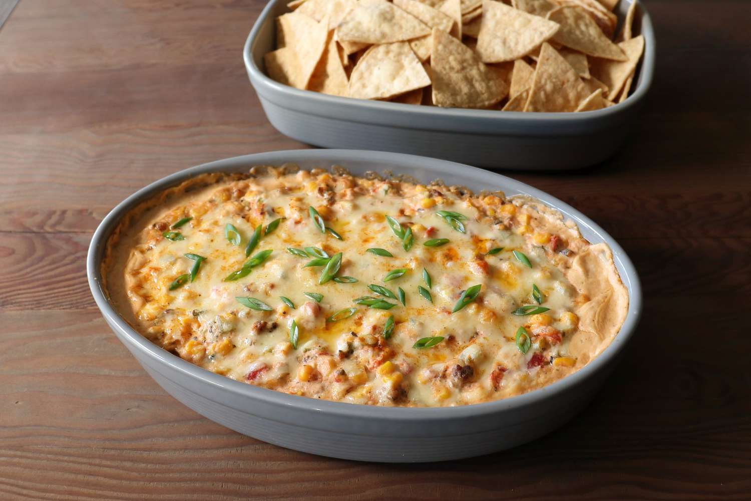 Creamy Baked Cowboy Dip with Corn and Chile Peppers