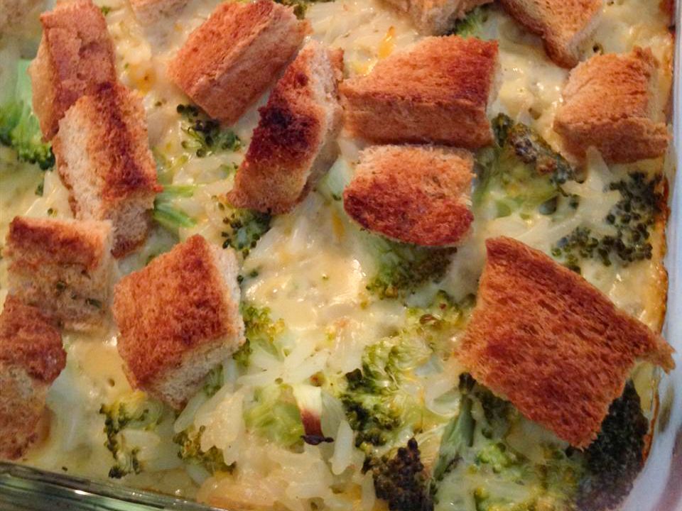 Creamy Broccoli Rice Bake