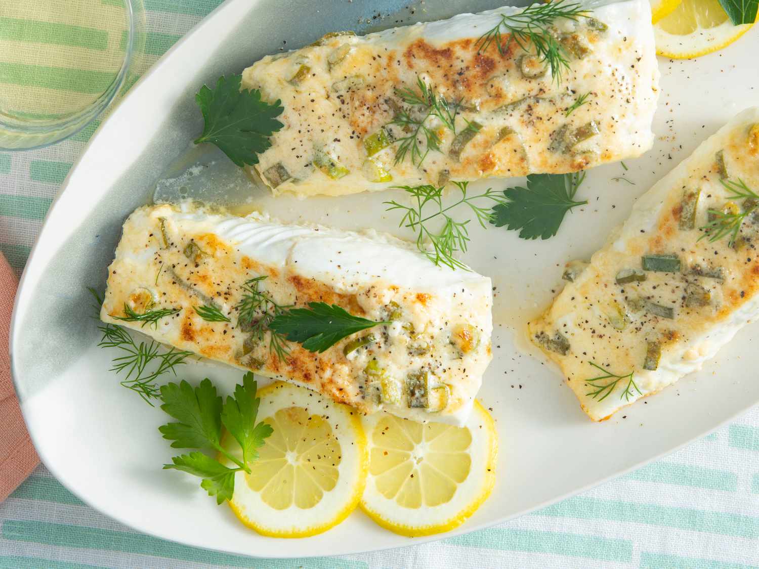Creamy Broiled Halibut