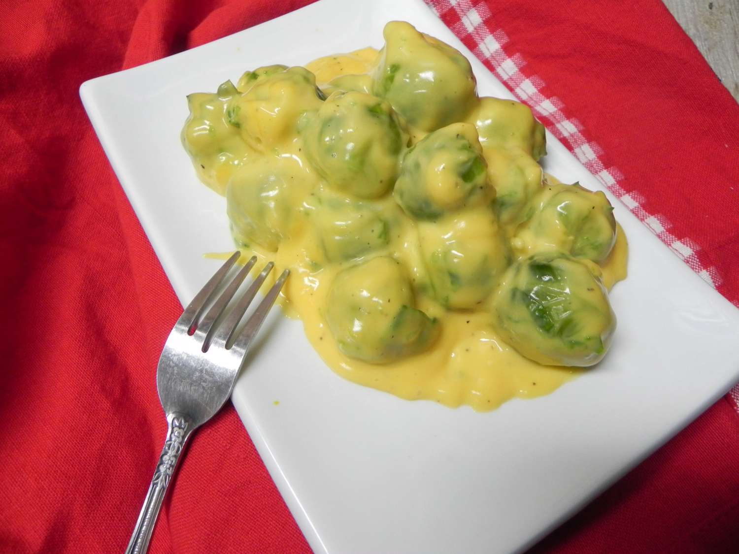 Creamy Cheesy Brussels Sprouts