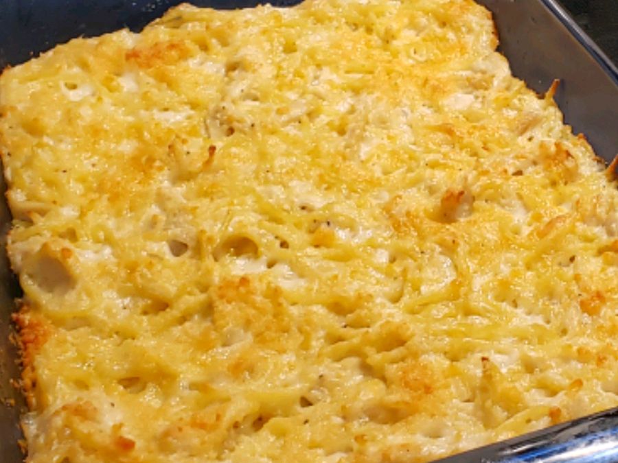 Creamy Chicken Spaghetti Bake