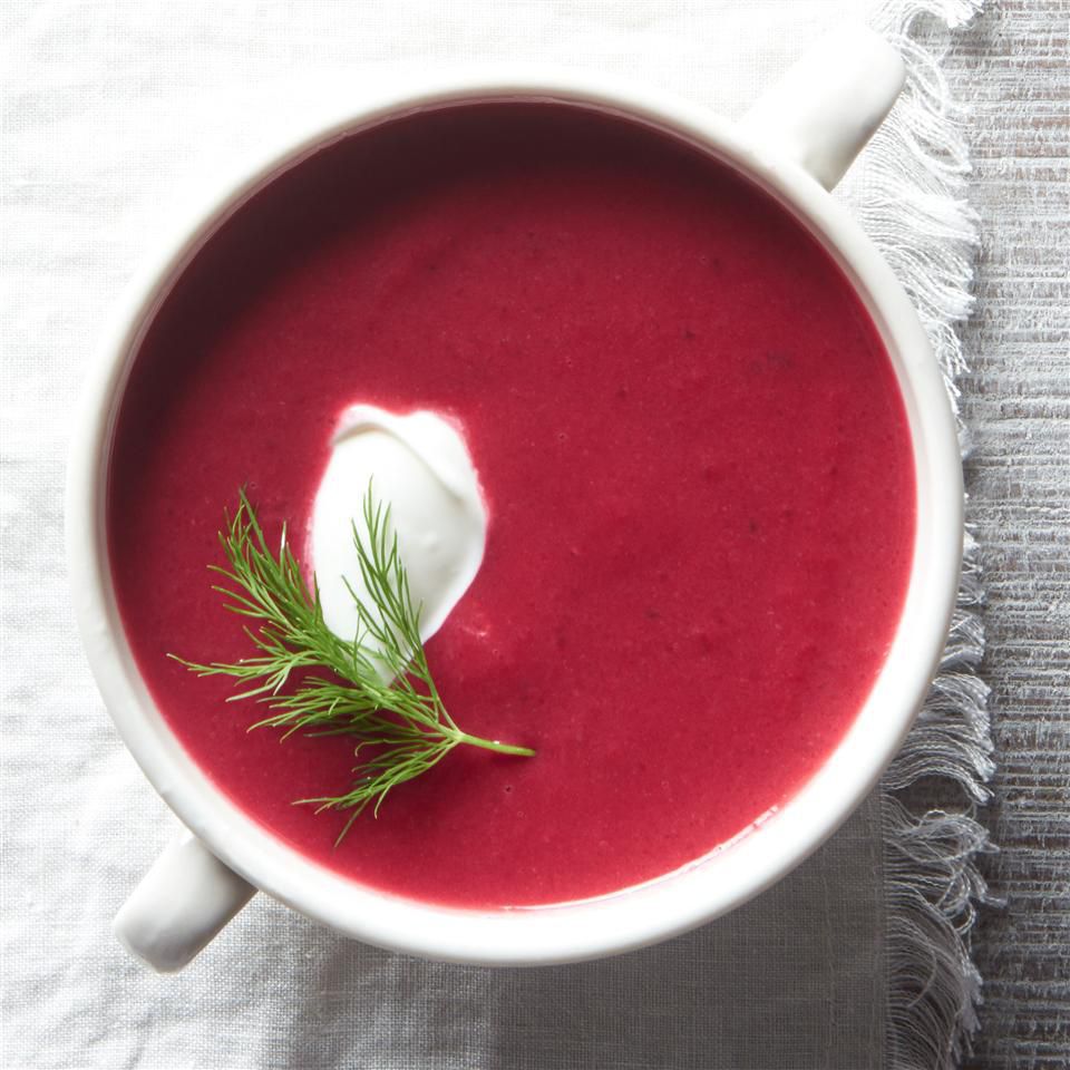 Creamy Roasted Beet and Potato Soup