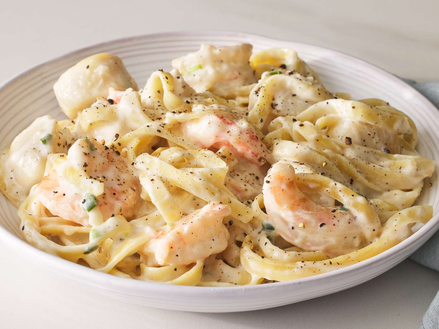 Creamy Seafood Fettuccine
