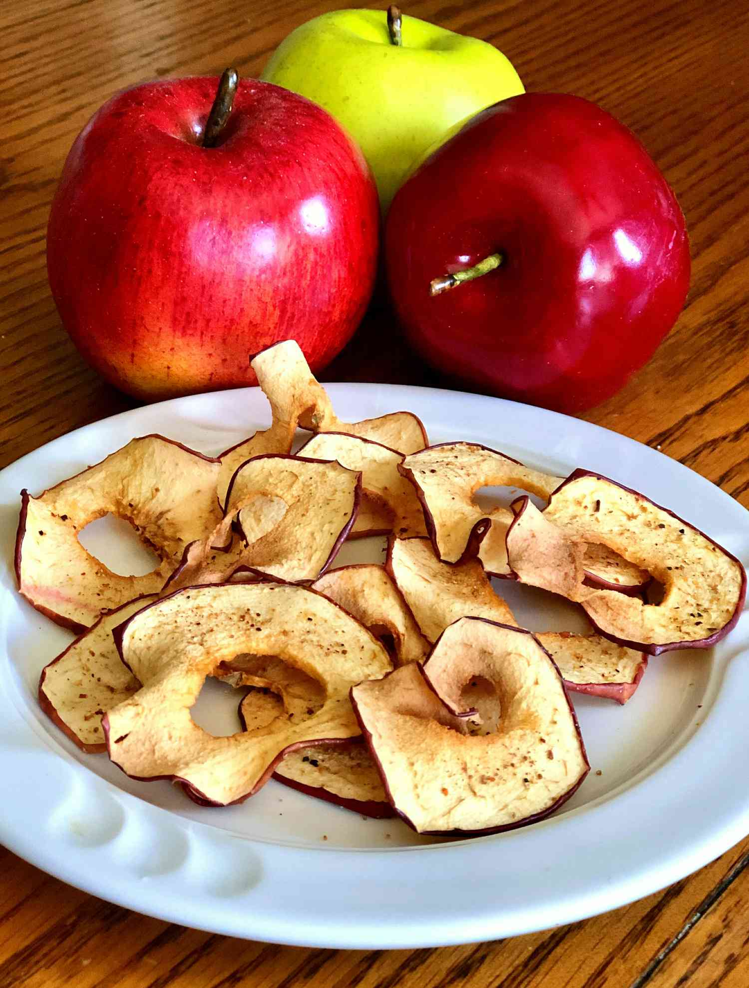 Crispy Air Fryer Apple Chips with Chile-Lime Seasoning