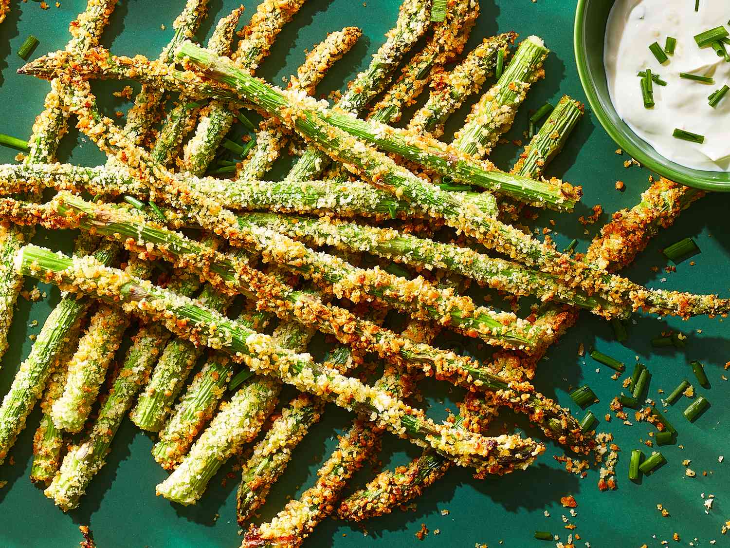 Crispy Air-Fryer Asparagus Fries with Parmesan