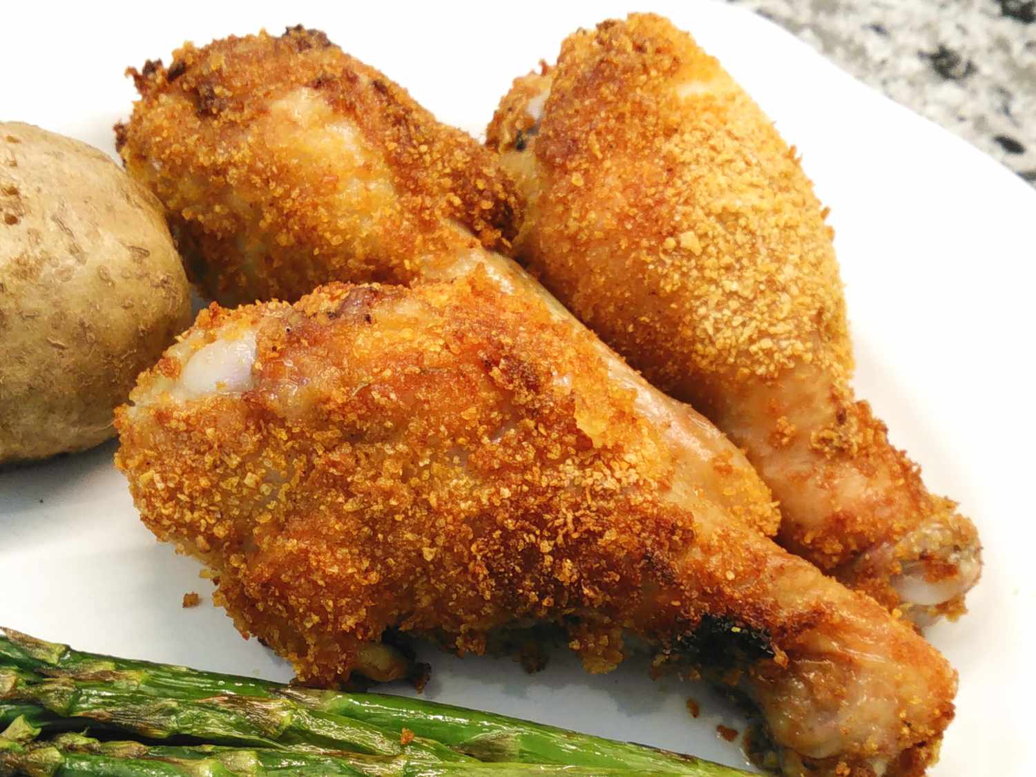 Crispy Air Fryer Chicken Drumsticks with Cornflake Crust