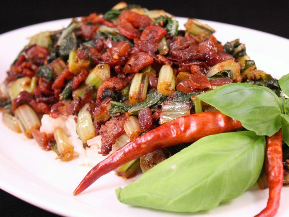 Crispy Bacon and Bok Choy Stir-Fry