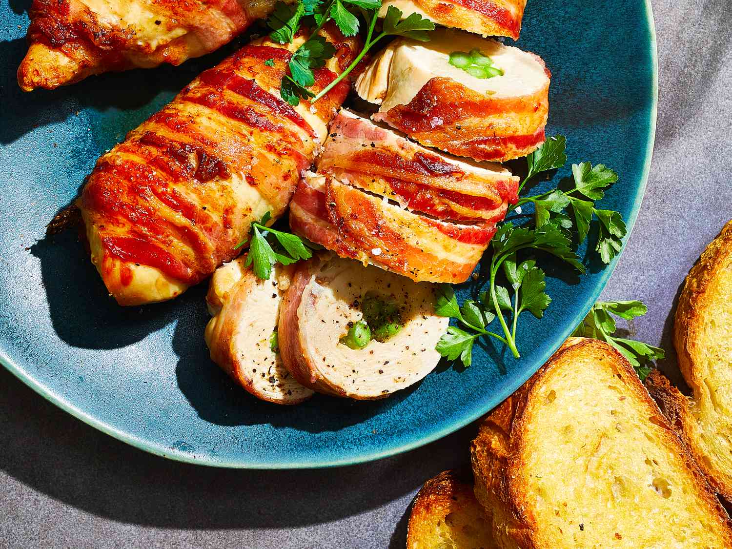 Crispy Bacon-Wrapped Stuffed Chicken Breasts in the Air Fryer