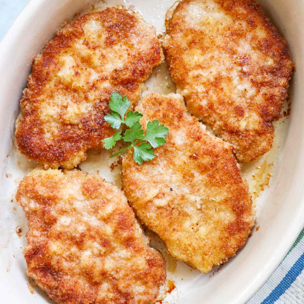 Crispy Baked Pork Chops with Breaded Coating