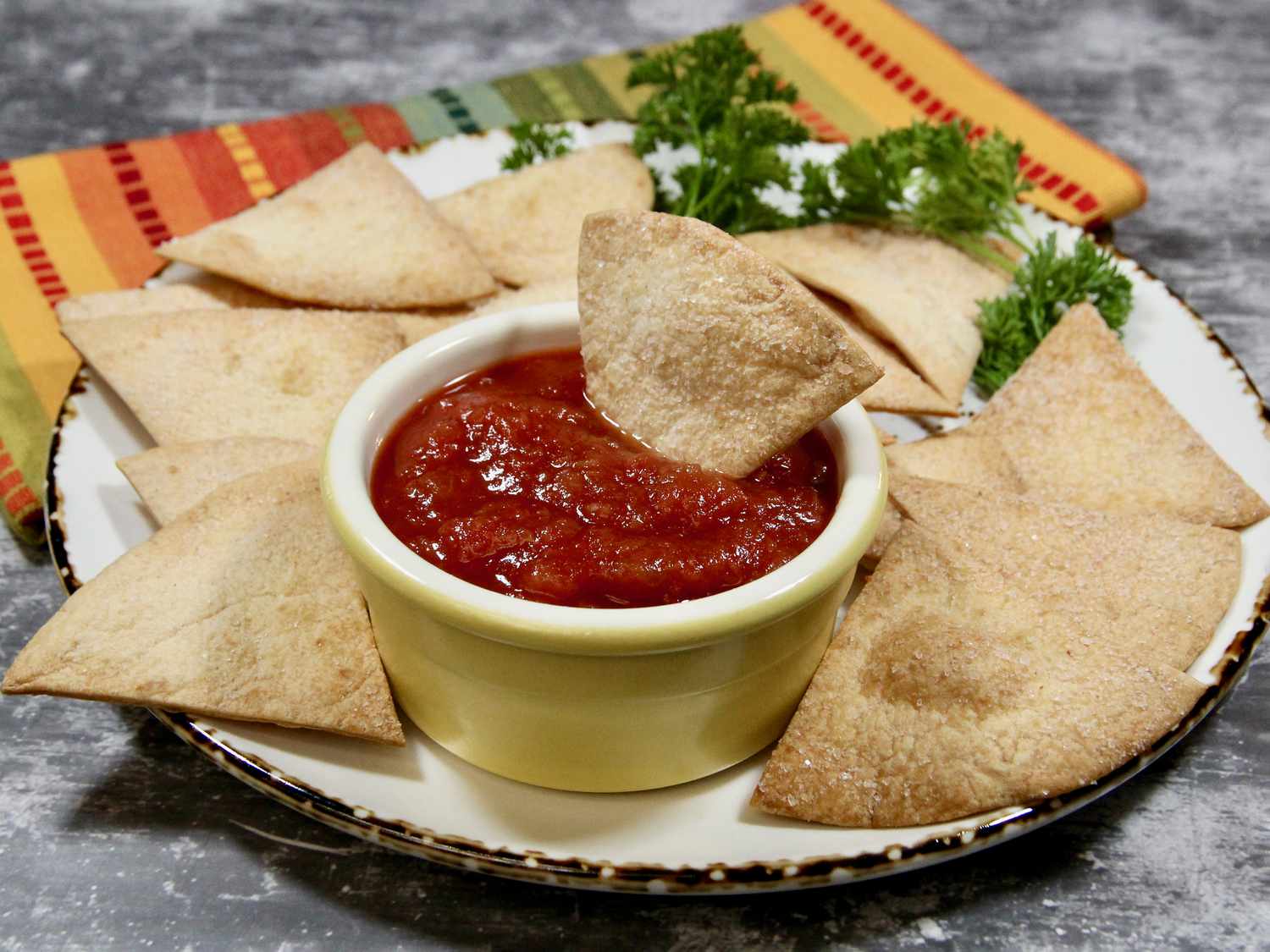 Crispy Baked Tortilla Chips