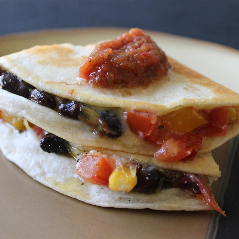 Crispy Bean and Cheese Quesadillas