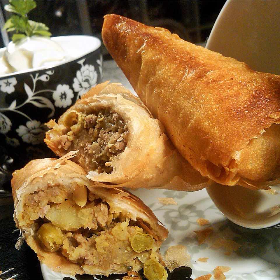 Crispy Beef Samosas with Spiced Filling