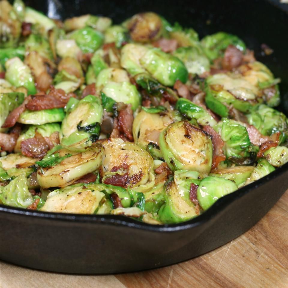 Crispy Brussels Sprouts with Bacon