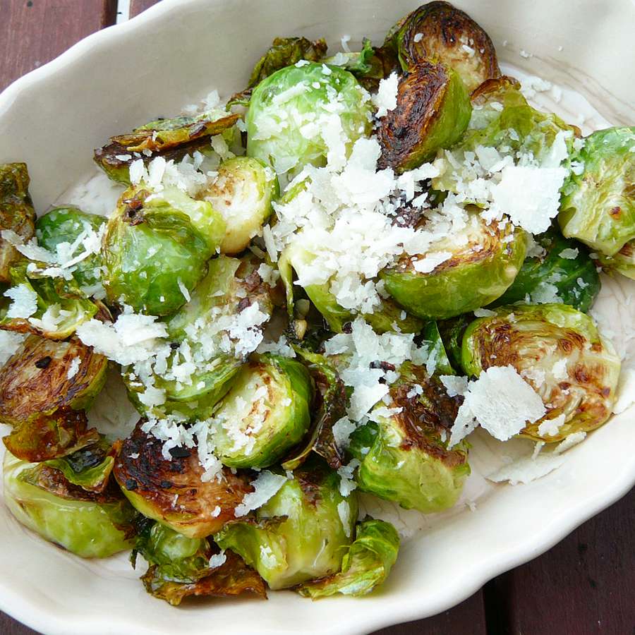 Crispy Brussels Sprouts with Parmesan