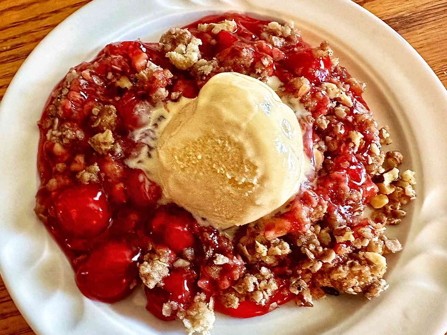 Crispy Cherry Crumble