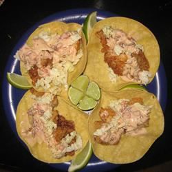 Crispy Fish Tacos with Chipotle Salsa
