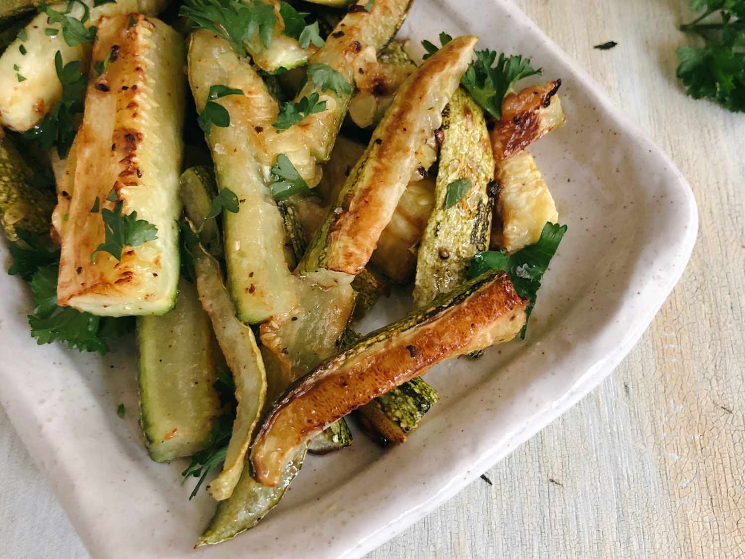 Crispy Garlic Zucchini