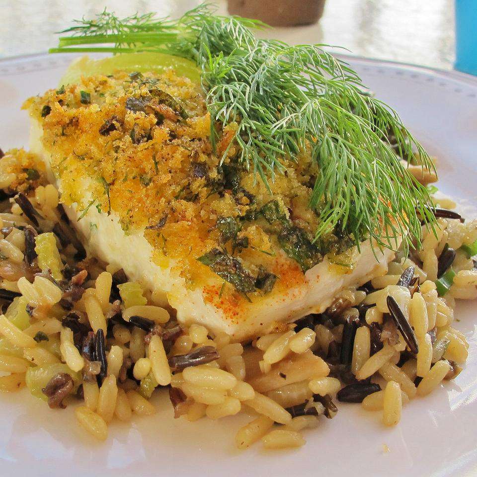 Crispy Herb Halibut