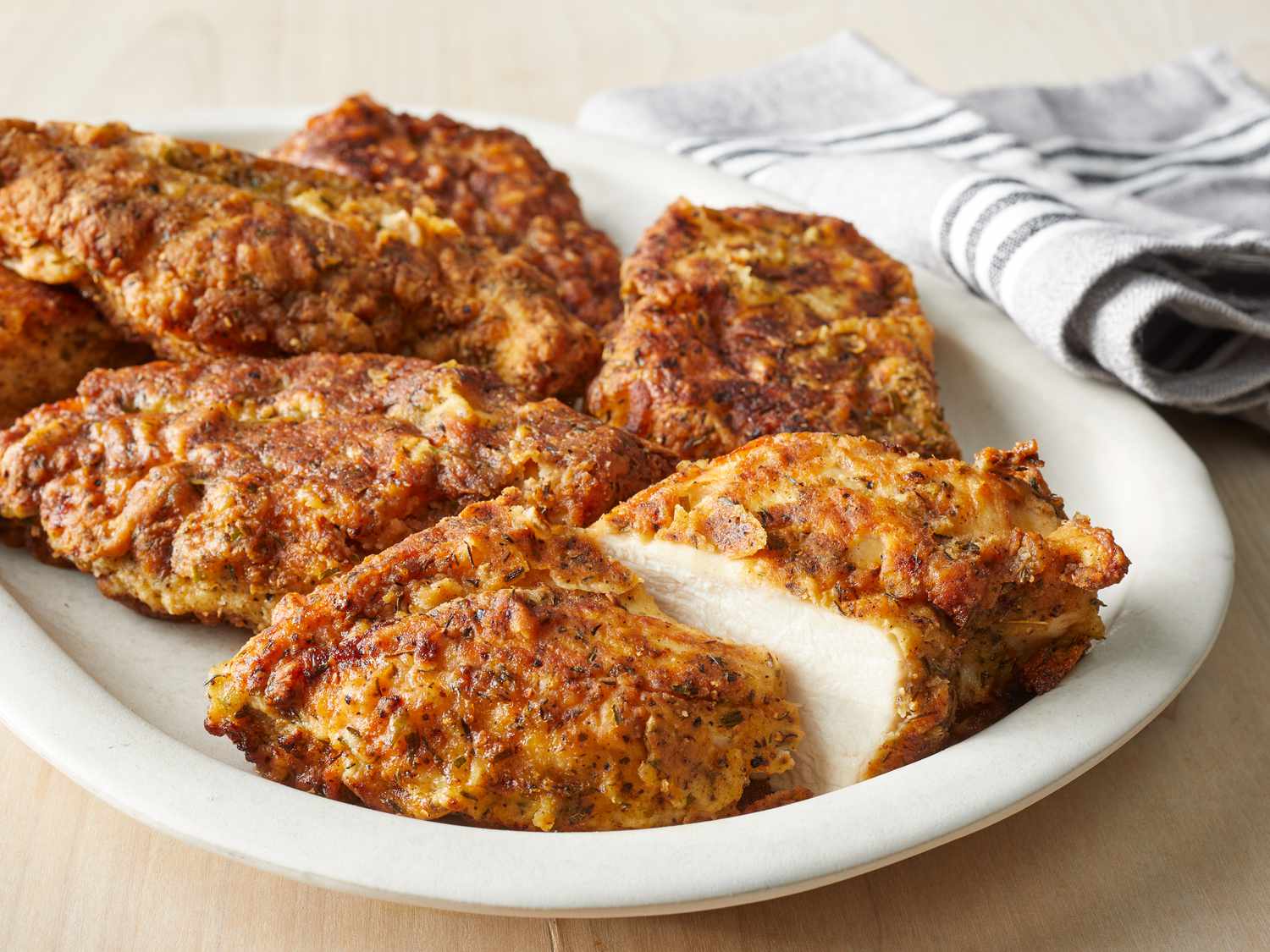 Crispy Pan-Fried Chicken Breasts