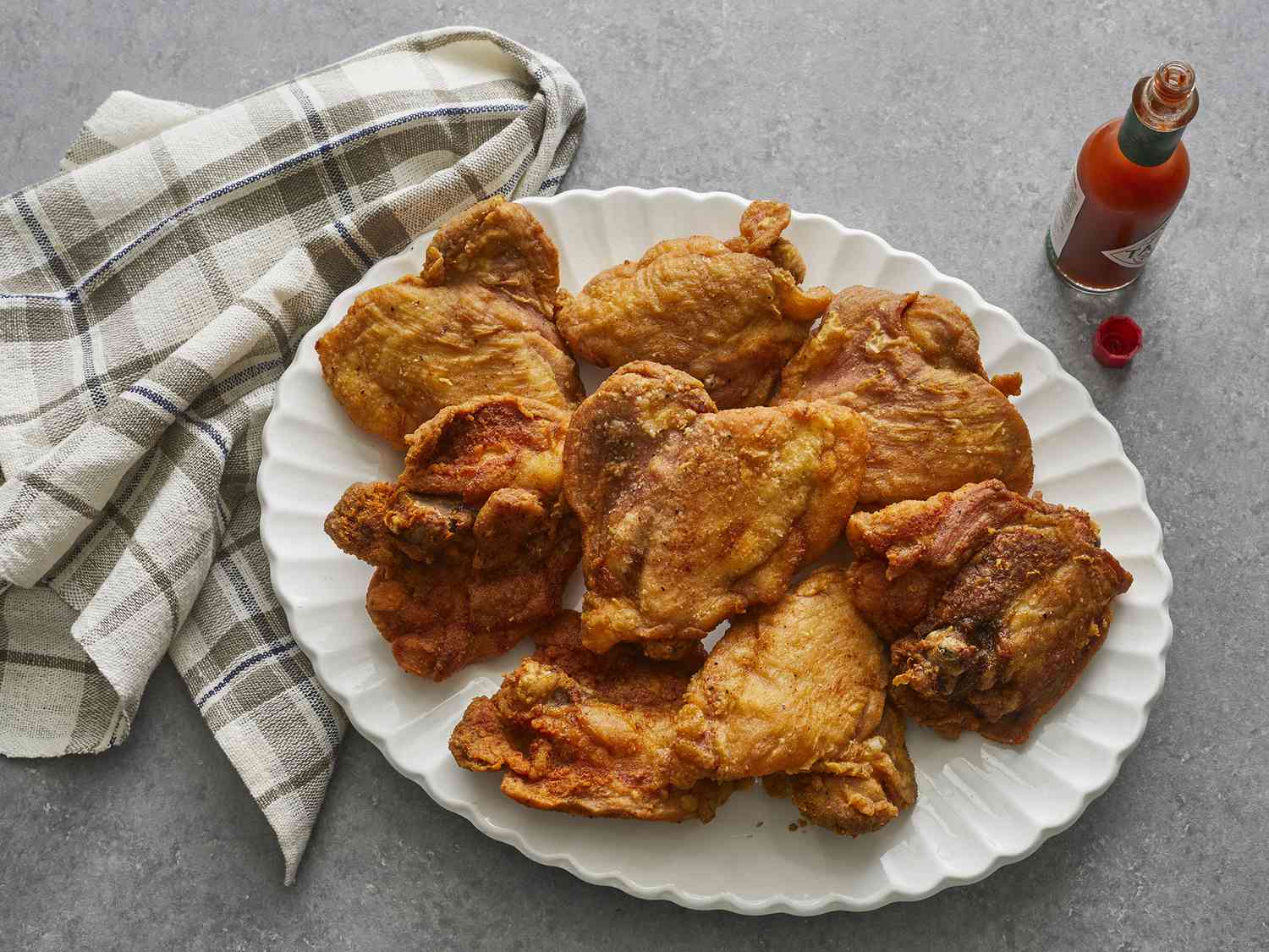 Crispy Skinless Fried Chicken Thighs