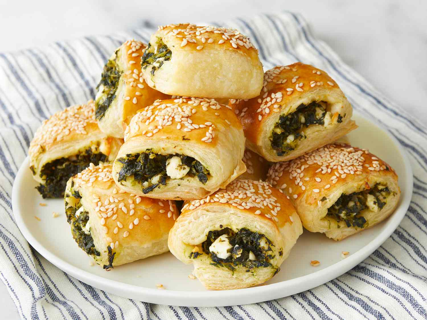 Crispy Spinach Feta Rolls