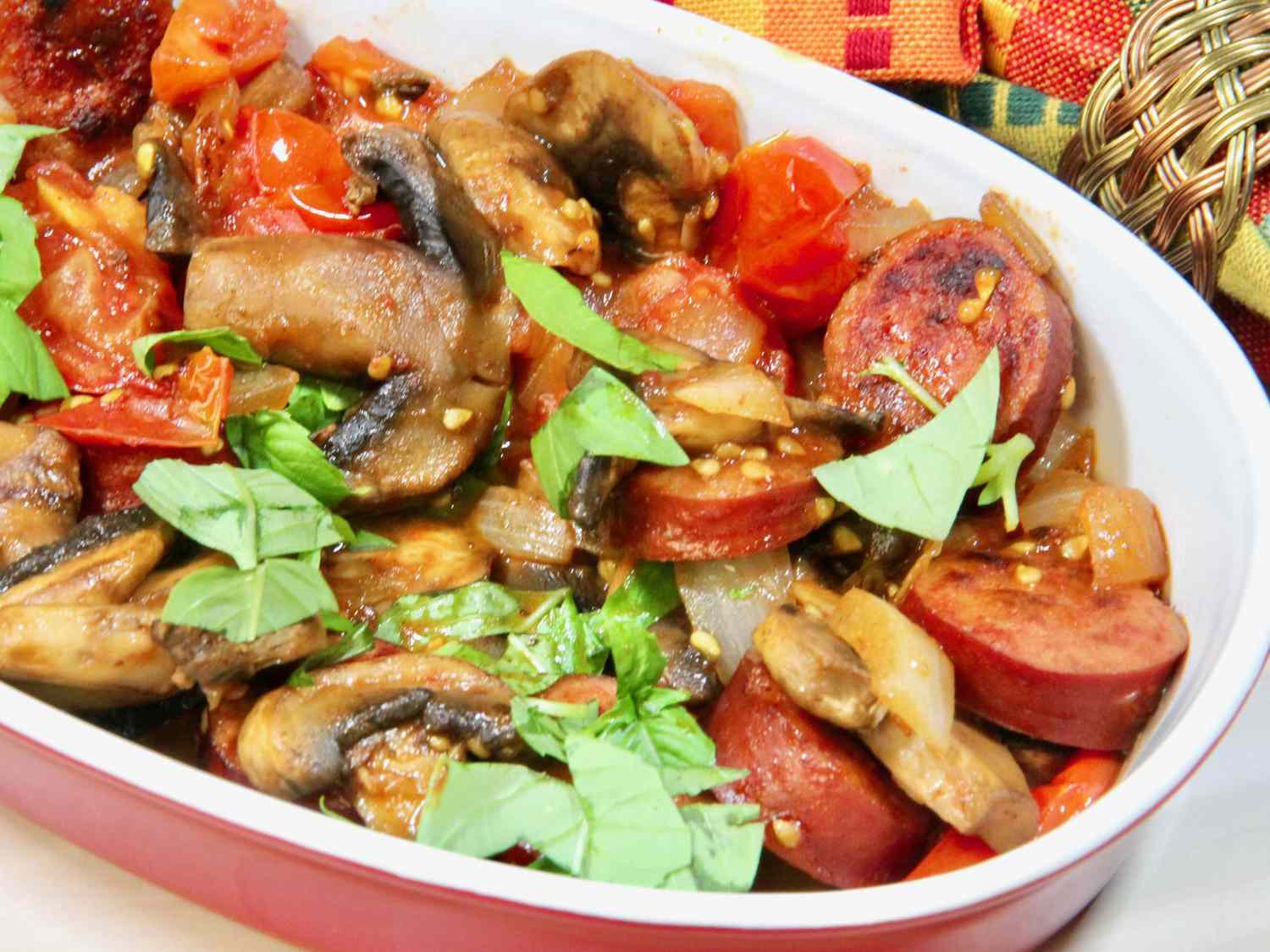 Crispy Tomato Mushroom Ragout