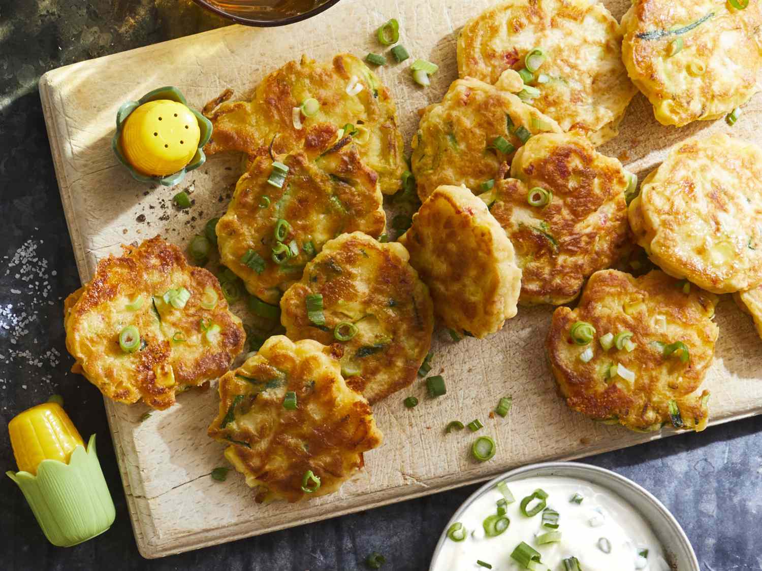 Crispy Zucchini Corn Cakes
